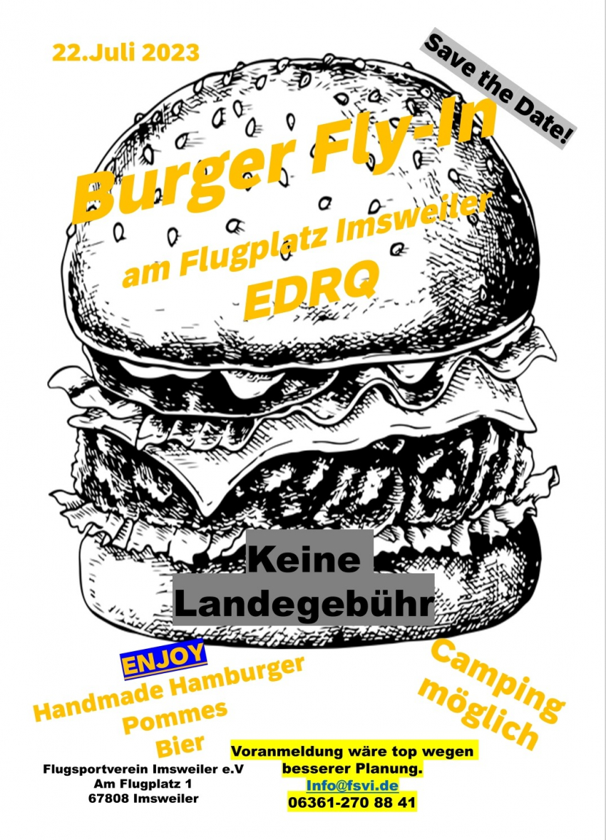 Burger Fly-In am Flugplatz Imsweiler EDRQ