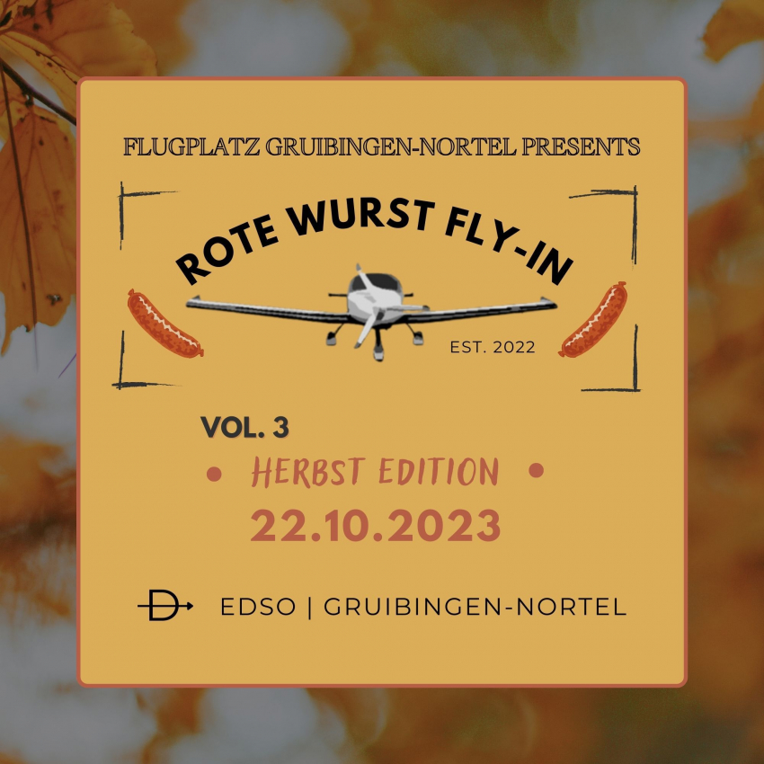 Rote-Wurst-Fly-In auf dem Nortel am 22.10.2023 - Herbst-Edition